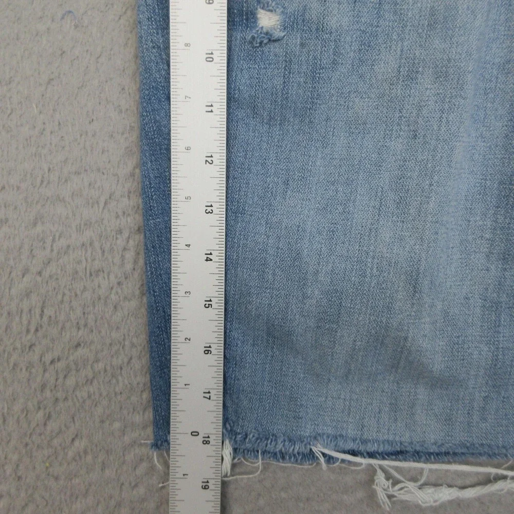 True Religion Joey Super T Jean Shorts Mens 36 Blue Light Wash Distressed USA